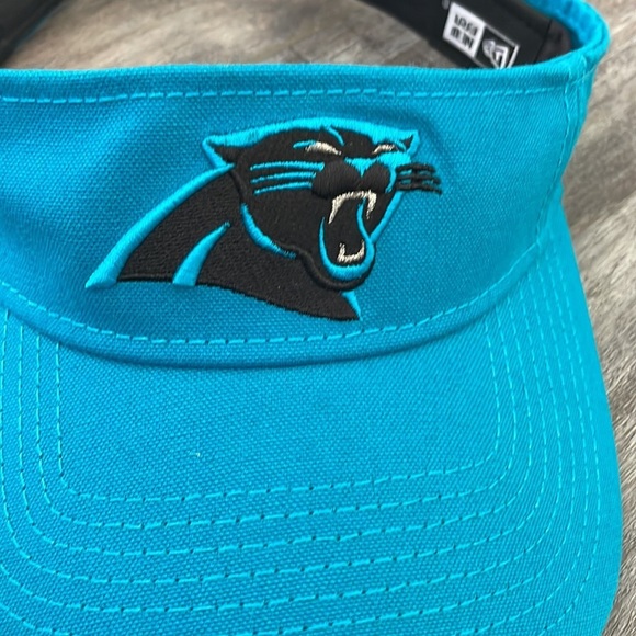 New Era NFL Carolina Panthers Velcro Visor Hat - Picture 2 of 6